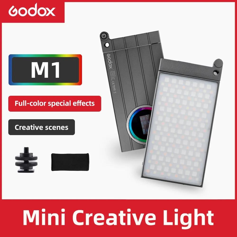 Godox-M1 2500k-8500k Ǯ ÷ RGB LED Ʈ , ˷̴ ձ LED  ũƼ Ʈ  Ư ȿ 